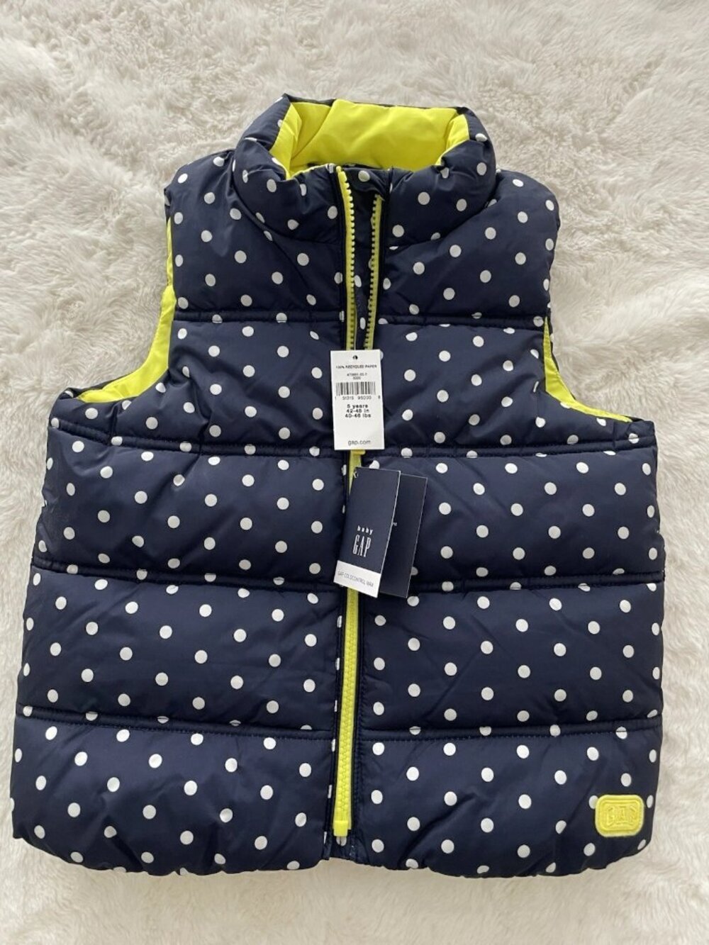 SALE! NWT Gap Kids Polka Dot Puffer Vest Size 5